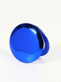 Зеркало складное «Металлик», d=6.5 см, с увеличением х2, синее