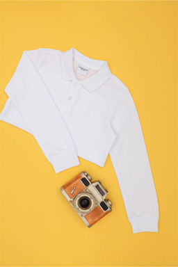 Белый базовый свитшот для мальчика