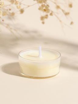 Цена за 3 шт. Чайная свеча ароматическая «Круглая» белая, роза, 3.8×3.8×1.8 см