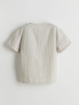 Pamuklu ?izgili Erkek ?ocuk G?mlek