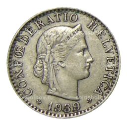20 раппенов 1939 года Швейцария