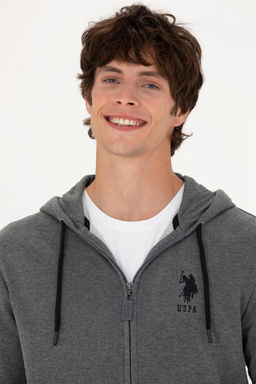 Мужской свитшот антрацитового меланжа - U.s. polo assn фото 2