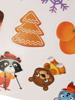 Книга с липучками "Новогодние липучки", 85 липучек