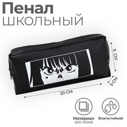 Пенал школьный, искусственная кожа «Аниме» 9×20×5 см