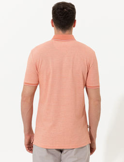 Coral Dokulu Slim Fit Polo Yaka Ti__rt
