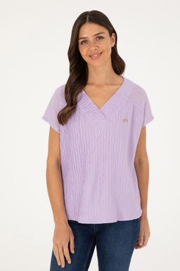 U. S. Polo Assn / Женская сиреневая футболка - U.s. polo assn фото 10