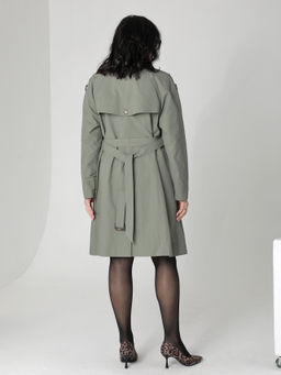 25136 Плащ серо-зеленый - Dizzyway фото 4