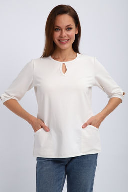 Кофта женская из футера 2-н Анфиса белый