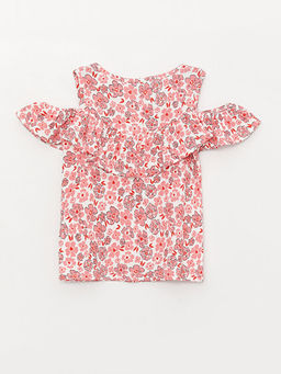 Bisiklet Yaka Desenli K?sa Kollu K?z ?ocuk Ti??rt - Waikiki фото 2