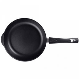 Сковорода с тефлоновым покрытием д24см "Классик", h5,5см, s0,4см, съемная ручка из термостойкого пластика (Россия)