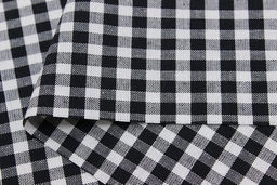 Пестрядь Черно-белая средняя клетка, ш.1.45, хлопок-100%, 140гр/м.кв - Купава фото 3