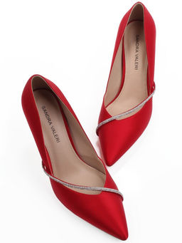 06-S3-7184 RED Туфли женские "Лодочки" (текстиль)
