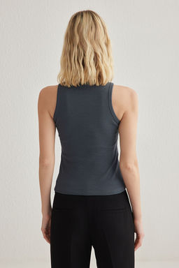 TRENDYOLMILLA Ekru Fitted/Vucuda Oturan Inci Tasl? Orme Atlet TWOSS25AL00003  фото 5