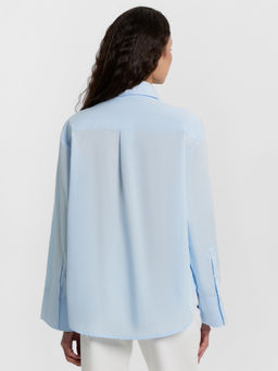 Рубашка женская голубая