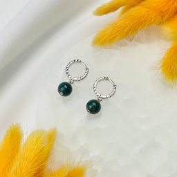 Серьги из Яшмы (Гелиотроп)