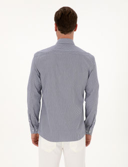 Lacivert Slim Fit Uzun Kollu G_mlek - Cacharel фото 5