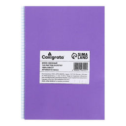 Сменный блок д/тетр на кольцах А5 120л кл Calligrata офсет №1 60 гр/м2 бел 100%  фото 5