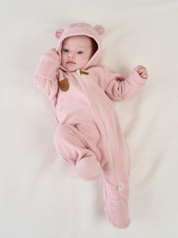 Комбинезон флисовый с закрытой ножкой Роза 0+ - Bungly фото 9