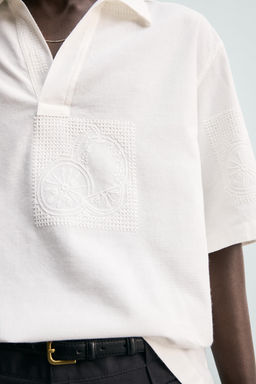 CAMISA POLO BORDADOS FRUTAS / Blanco - Zara фото 6