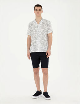 Lacivert Slim Fit Dokuma _ort