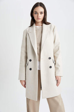 Пальто Ka_e стандартного кроя - Defacto фото 3
