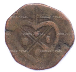 Монета 2 пайса 1802-1808 года Британская Ост-Индская компания Бомбейское президенство