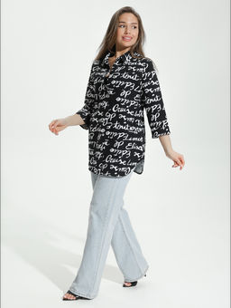 Жанетта туника женская (полоса синий) - Lovetex фото 91