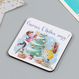 Цена за 5 шт. Магнит на холодильник «Дети», дерево, 7×7 см, 5 видов, МИКС