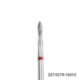 Алмазная насадка для кутикулы, пламя, красная насечка 257-021R - Global fashion фото 2