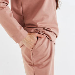 Костюм спортивный женский: худи, брюки, MINAKU: Casual Collection, размер 48, бежевый