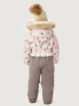 Комбинезон 8з0826 пудра/кофе