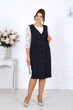 Сарафан Ninele 7443 темно-синий фото 5