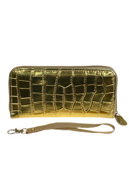 Женское портмоне из искусственной кожи, цвет золото