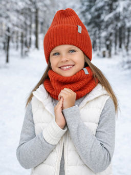 Комплект вязаный красный