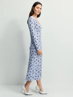 Платье миди с цветочным принтом / Zarina  фото 4