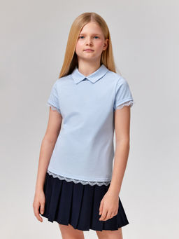 ACOOLA / Блузка детская для девочек Gvinevra голубой  фото 4