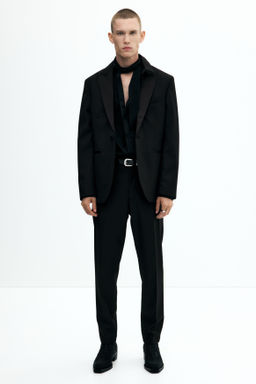 Americana de esmoquin en mezcla de lana Slim Fit - H&m фото 4