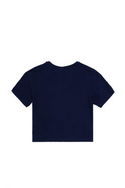 Футболка U.s. Polo Assn для девочек темно-синяя  фото 8