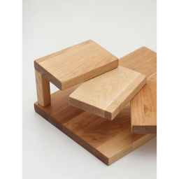 Доска для подачи с подиумами Adelica, 28×19.5×11 см, 5 ступеней, пропитана маслом, дерево берёза