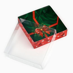 Цена за 5 шт. Коробка для макарун «С Новым годом!», 12×12×3.5 см