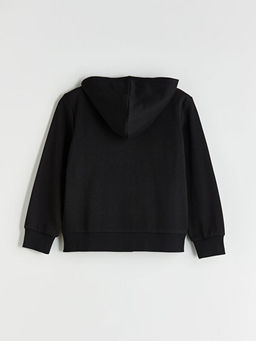 Uzun Kollu K?z ?ocuk Kal?n Fermuarl? Sweatshirt