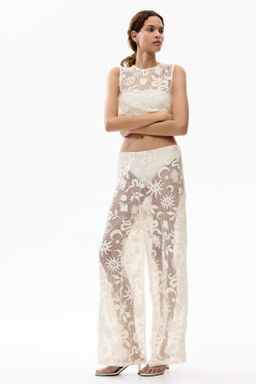 Pantal?n de rejilla con motivos decorativos - H&m фото 2