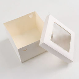 Цена за 5 шт. Коробка складная, крышка-дно, с окном, белая, 30 х 30 х 20 см - UPAK LAND фото 3