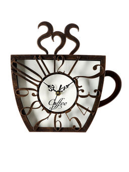 Часы настенные интерьерные Coffee, для кухни, бесшумные, плавный ход, 28×28 см