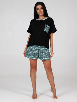 3122 ЖЕНСКАЯ ПИЖАМА (шорты) (Ментол) - А-дина фото 2