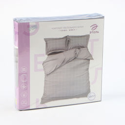 Постельное бельё Этель евро Cage: grey, 200х215 см, 215х240 см, 50х70+3 см-2 шт, мако-сатин, 114г/м2  фото 6