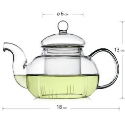 Чайник Шафран с колбой, стекло 600 мл - Fujian Province Guang Fu Tea фото 2