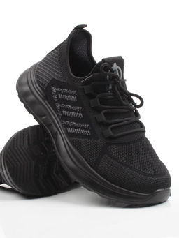 03-TEX-D01-07 BLACK Кроссовки летние мужские (текстиль)