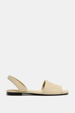 SANDALIA PLANA PIEL TIRA / Marr?n Arena - Zara фото 2