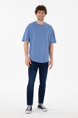 Erkek Long Fit Bisiklet Yaka Koyu Mavi Basic Ti__rt Sepette S_rpriz _ndirim - U.s. polo assn фото 5